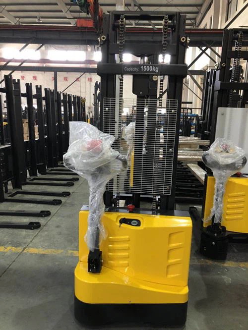 Çin Elektrikli Palet İstifleyici 1500kg Kaldırma 3000mm 3500mm